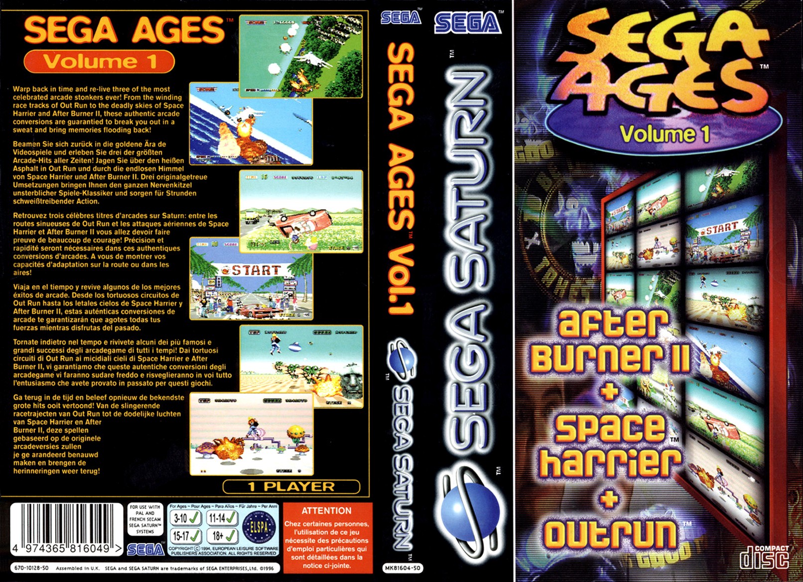 Sega Saturn S Sega Ages Vol 1 E Game Covers Box Scans Box Art CD Labels